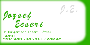 jozsef ecseri business card