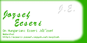 jozsef ecseri business card